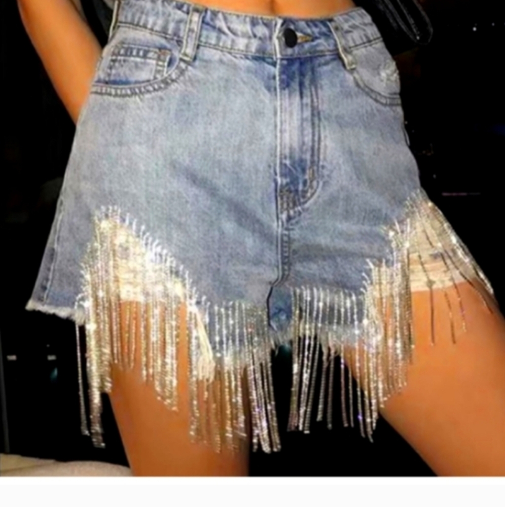 Bling denim shorts - Picture 4 of 4